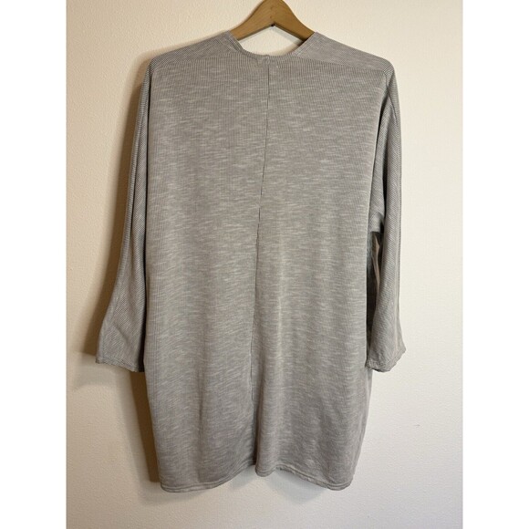 Anthropologie Donni Cardigan Womens OSFA Ribbed Stripe Open Front Jacket Pockets - Picture 5 of 8